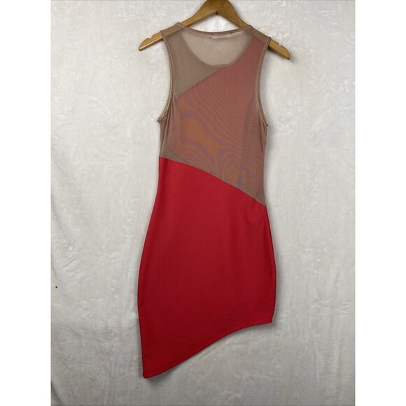 Vintage 70s Winwin Bodycon Dress Womens Small Knit Stretch Asymmetrical Party - Picture 5 of 11